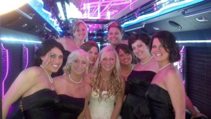Happy customers enjoying luxury limousine service from logisticspathhub.pro in a memorable experience.